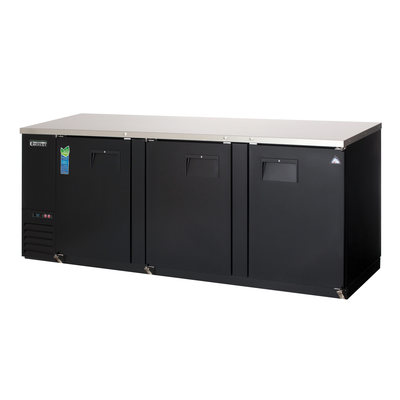 Everest EBB90-24 Back Bar Cooler Cabinet 3 Solid Doors, 115v, NSF - 28 cu. ft.