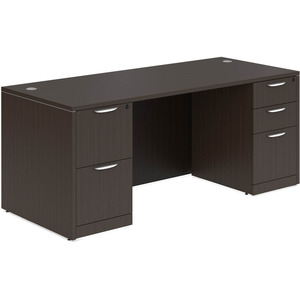CLASD1026- Classic Desk 60" W x 30" D with Two Full Pedestals- Espresso