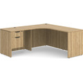 Classic L-Shape Workstation 71" x 71" with Left Hand Return and Box/File Pedestal - Aspen