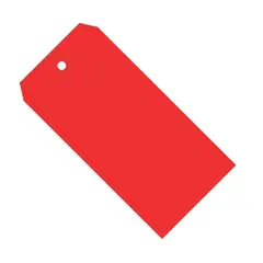 4.75 X 2.375" RED SHIPPING TAG, #5, 13 PT, 1000/CS   G11051E