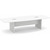 10' Classic Boat Shape Conference Table with Panel Base - White Top, Silver Birch Base