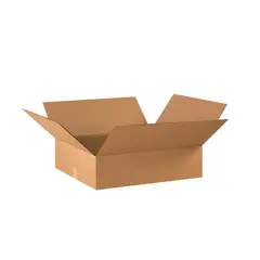 22 X 18 X 4 ECT32 FLAT CORRUGATED CARTON 22184   25/BD