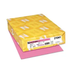 8.5 X 11 65 LB COVER PULSAR PINK ASTROBRIGHTS COPY PAPER, 21041, 250/RM, 8 RMS/CS