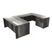 CLAUD1004 Executive U-Shape Typical 71" X 107" Desk- Newport Grey
