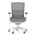 Propel Office Chair - White Frame with Grey Seat
