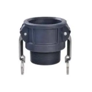 Cam and Groove Coupler, 1-1/2 in Type B x 1-1/2 in MNPT, Polypropylene