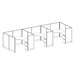 WEBBTYP31 - 53"H, Corner Top, 3-Pod, 6' x 6',  Webb Typical - no power