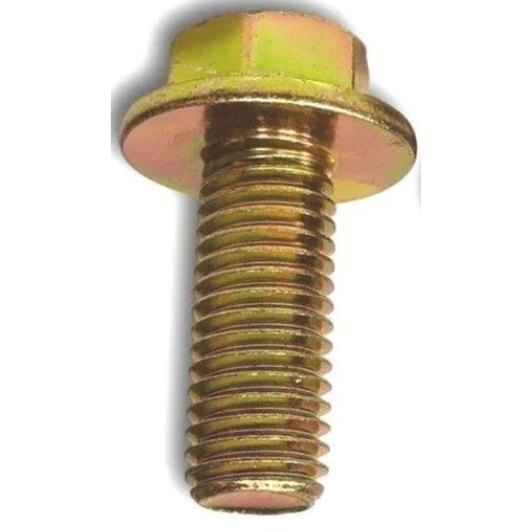 M6 - 1 X 70MM DIN 6921 FULLY THREADED HEX FLANGE SCREW 10.9 ZINC TRIVALENT YELLOW