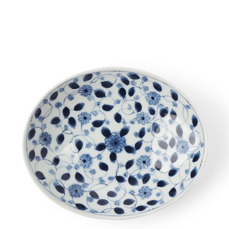 Blue Bowl Mums 7.75" 