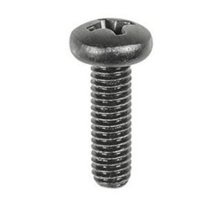 Phillips Pan License Plate Screw M6-1.0 x 20mm Black Tag Screw