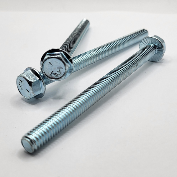 5/16" - 18 X 4" IFI-111 SERRATED HEX FLANGE SCREW SAE J429 GR 5 ZINC TRIVALENT CLEAR
