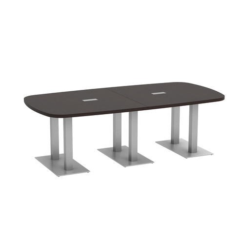 Arena Conference Table 8 Ft with Palmer Brushed Double Base - Espresso