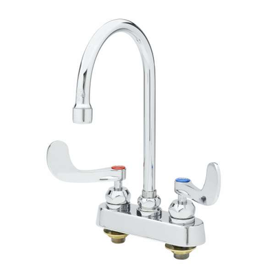 T&S Brass B-1141-04-CR Workboard Mixing Faucet Deck Mount