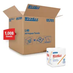 05701 KC WYPALL L40 WHITE WIPERS, 12.5 X 12, 56 SHEETS/PACK, 18 PACKS/CASE