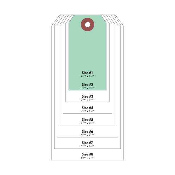 #1 Cardstock Tag - Green