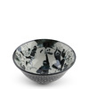Bowl Ninja & Stars Black Black & White 6"
