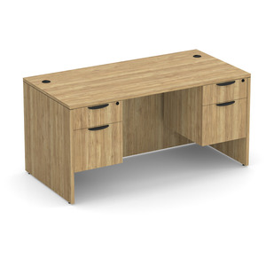 CLASD1025- Classic Desk 60" W X 30" D with Two Hanging Pedestals- Aspen
