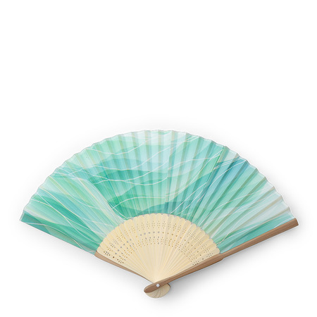 Folding Fan Green Mist