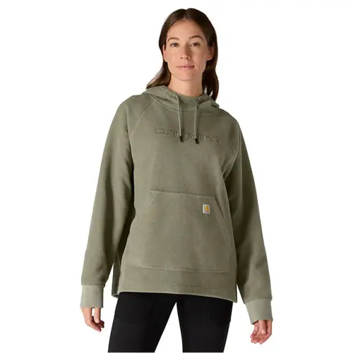 CARHARTT 107142 - Women's Carhartt Force® Force Oversized-Fit Fleece Hooded Sweatshirt - Dusty Olive Heather