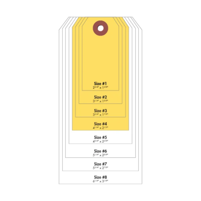 #4 Cardstock Tag - Yellow