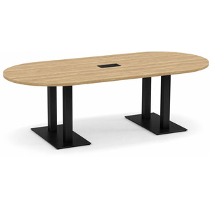 PALRT3136N - 8 ft. Classic Racetrack Conference Table with Black Palmer Base