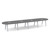 18' Signature Racetrack Conference Table with Metal VA Legs - Newport Gray Top, Silver Base