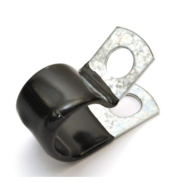 KMC COV-0913Z1 (REF) 1/2" X 25/32" CTR TO CTR X 3/4" W X 0.048" THK 13/32" HOLE DIA WIRING & TUBE CLIP CR STEEL HDG W/ VINYL COA