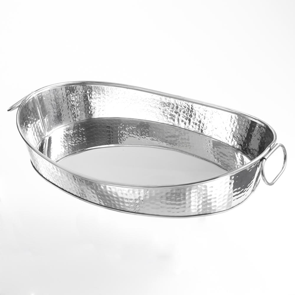 Oval Hammered Bowls With Handles