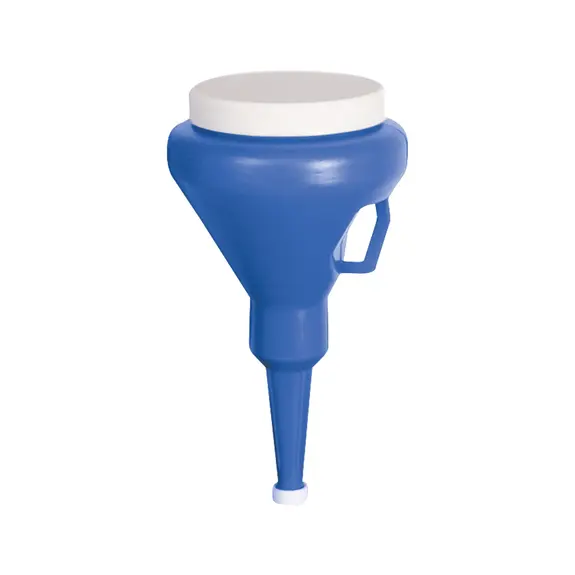 1-1/4 Quart Capped Polyethylene Funnel-BOOK