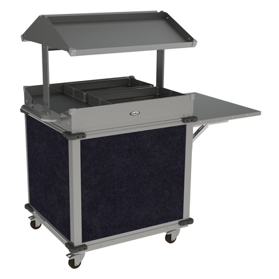 Cadco CBC-GG-B2-L4 MobileServ® Standard Grab & Go Merchandising Cart 2-Sided Grab & Go Shelf On Top