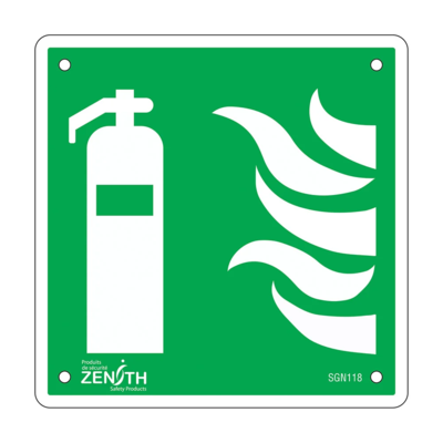 Fire Extinguisher Sign - 6" x 6" - Plastic - Pictogram