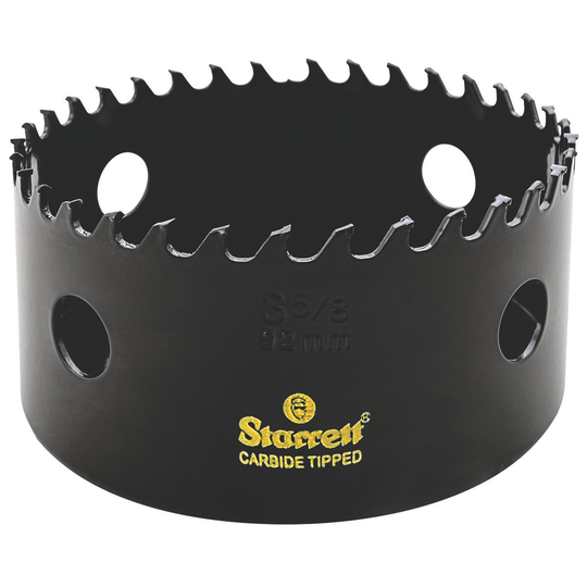STARRETT CT358 3-5/8'' (92mm) Triple Chip Tungsten Carbide Hole Saw