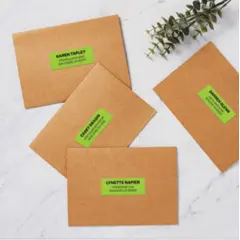 1 X 2-5/8" NEON GREEN LASER LABELS 750/PK AVE5971