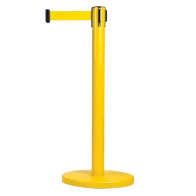 Free-Standing Crowd Control Barrier - 12' Yellow Tape