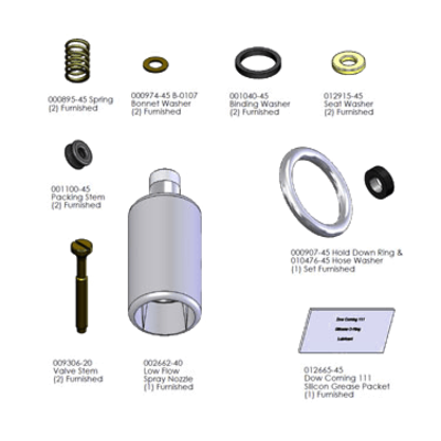 T&S Brass B-0107-C-RK Repair Kit Spray Valve