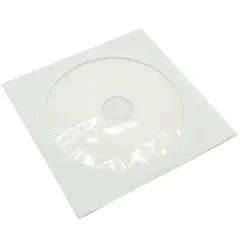 MAXTEK WHITE PAPER CD DVD SLEEVES ENVELOPE HOLDER W/CLEAR WINDOW AND FLAP 1000/CS