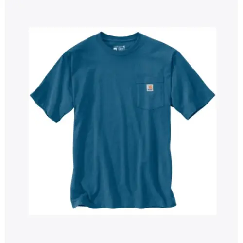 CARHARTT K87 - Workwear Short Sleeve T-Shirt - Dark Tranquil Blue Heather