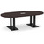  8' Classic Racetrack Conference Table with Palmer Base - Espresso Top, Black Base