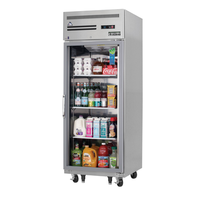 Everest ESGR1 Reach-In Refrigerator 1 Glass Door, 115v, NSF - 23 cu.ft