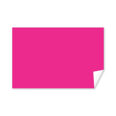Plain Label - 2" x 3" Rectangle - Fluorescent Pink