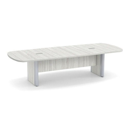 Classic Plus Arena 10 Ft Conference Table - Silver Birch with Silver Metal Accents
