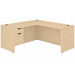 CLALD1041- Classic L-Shape Desk 71" W x 30" D with 47" Return and Box/File Pedestal- Maple