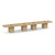 20' Classic Boat Shape Conference Table with Cube Base - Aspen