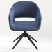 CHK68068BLU0701 - SARON GUEST CHAIR - Blue with Memory Spider Base