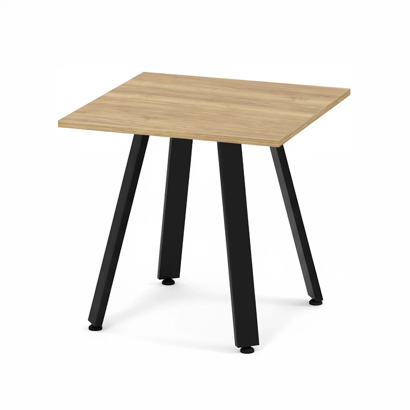 Signature Square Meeting Table 30" - Aspen with Black Metal Legs