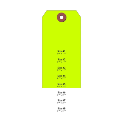 #5 Cardstock Tag - Fluorescent Yellow
