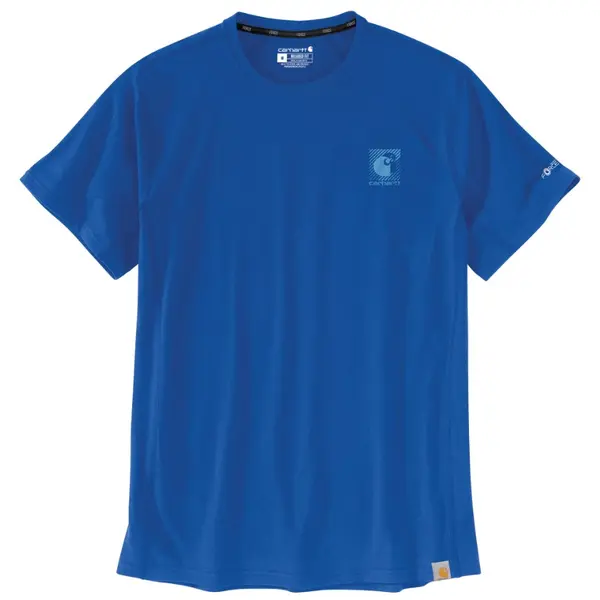 CARHARTT 107283 - Mens Force Relaxed Logo T-Shirt - Electric Indigo