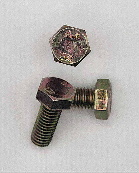 M10 - 1.5 X 25MM ISO 4017 FT HEX HEAD CAP SCREW 8.8 ZINC YELLOW