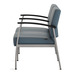 CHK32602 VITALITY MEDICAL CHAIR w/SHARED FULL ARM - Slate Blue, Silver Frame