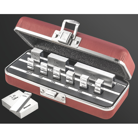STARRETT RS 9. A1 9 Pc. Rect. High-Grade Steel Gage Block Set, Grade A1